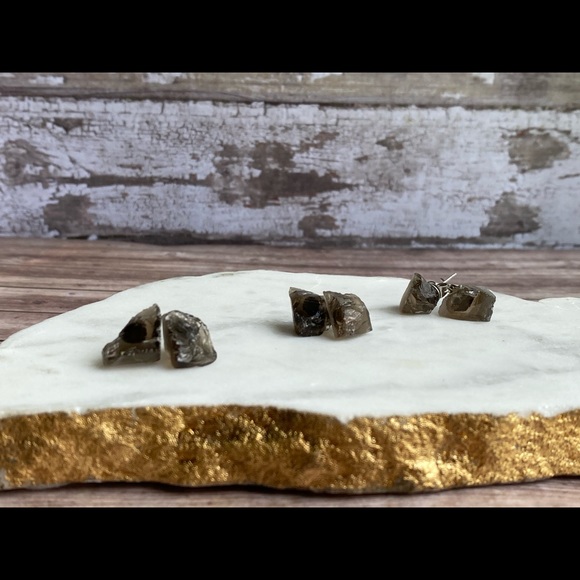 Smoky Quartz Earrings - Picture 3 of 3